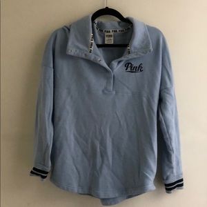 Long sleeve collared PINK quarter button up